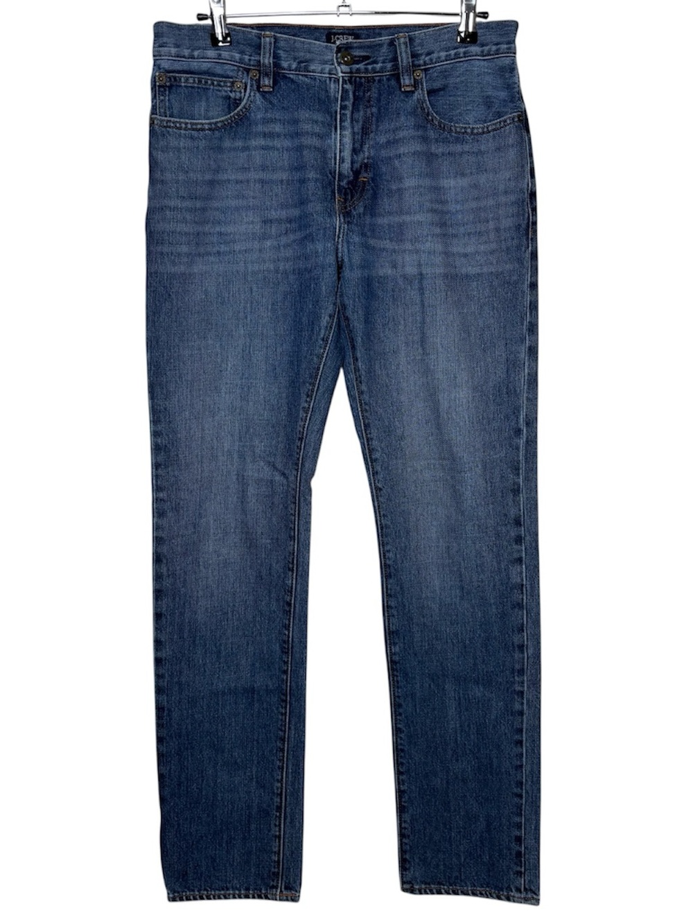 J Crew THE DRIGGS Mens Jeans 31x32 Blue Denim Medium Wash Straight Leg Casual